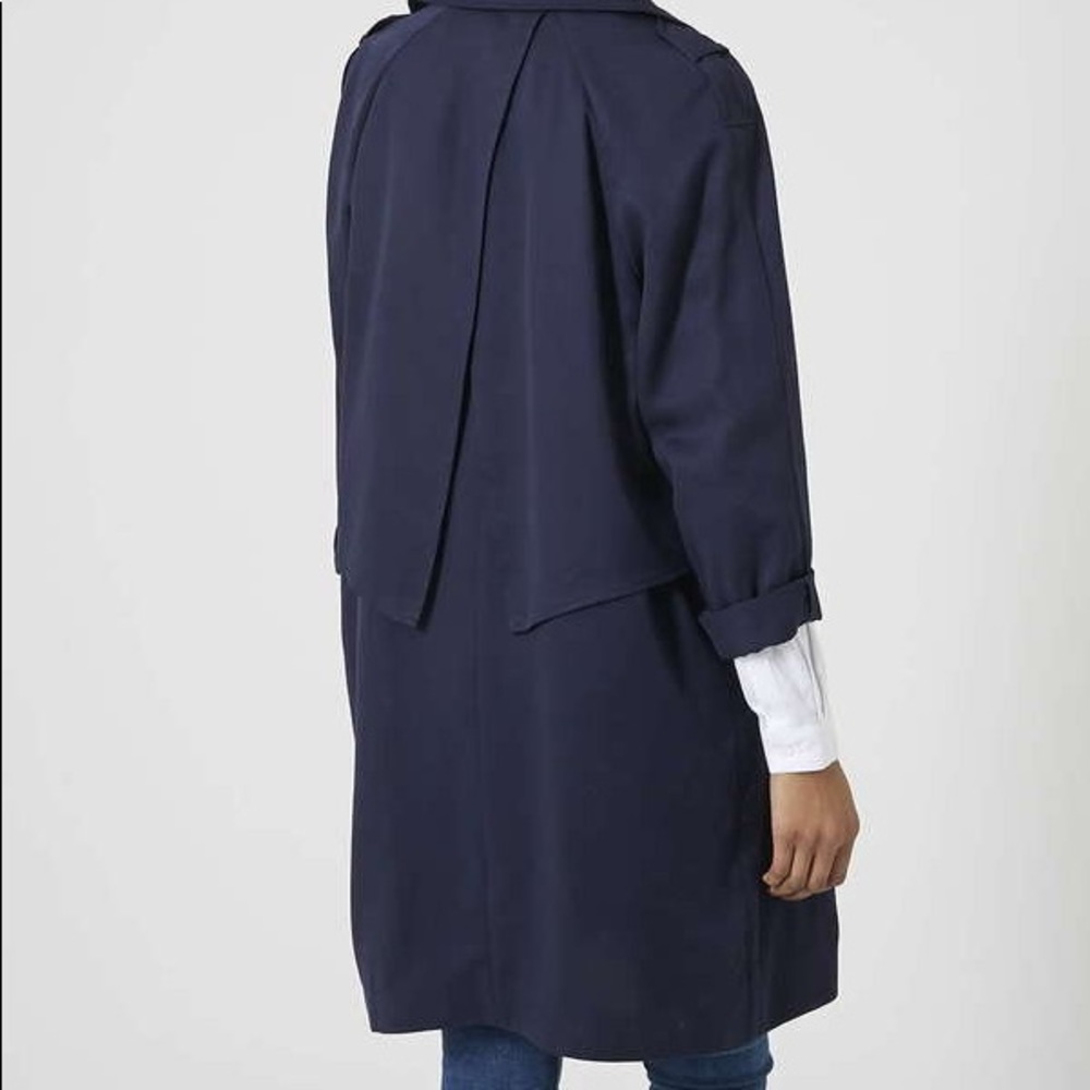 TOPSHOP | EUC Split-back Duster in navy